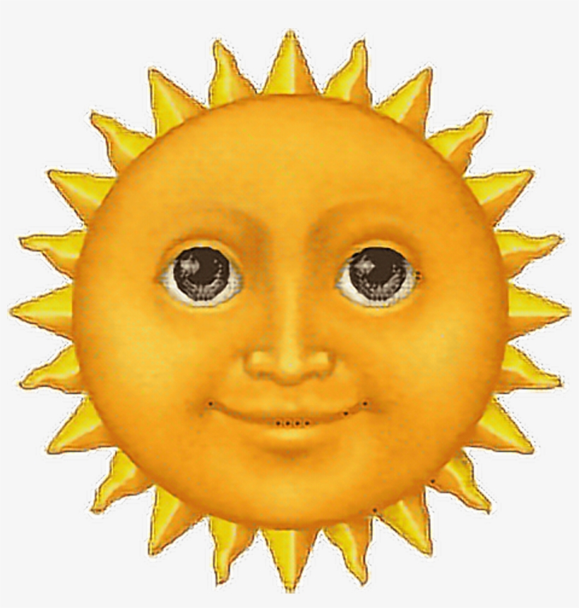Emoji Sun Face Tumblr - Sun Emoji Png, transparent png download