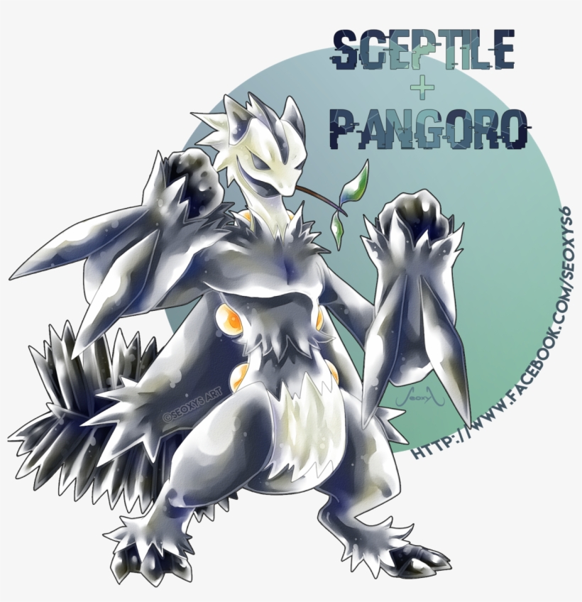 Sceptile Pangoro For More Of My Pokémon Fusion Or Artworks - Illustration, transparent png download