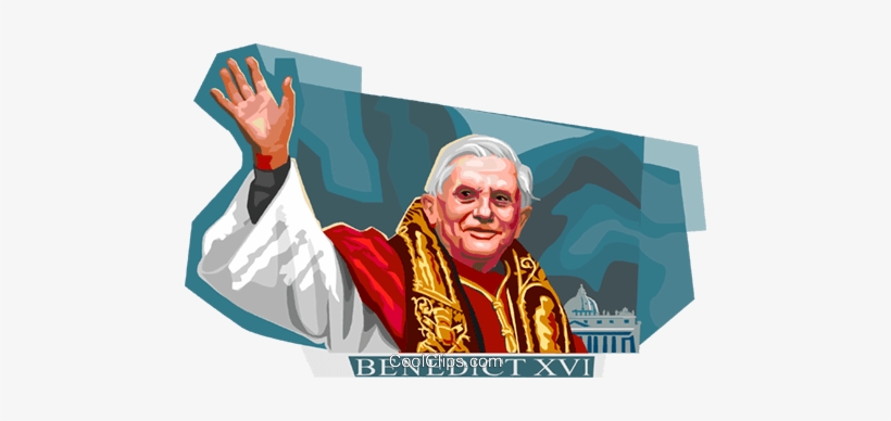 Pope Benedict Xvi Royalty Free Vector Clip Art Illustration - Pope Benedict Xvi Transparent, transparent png download