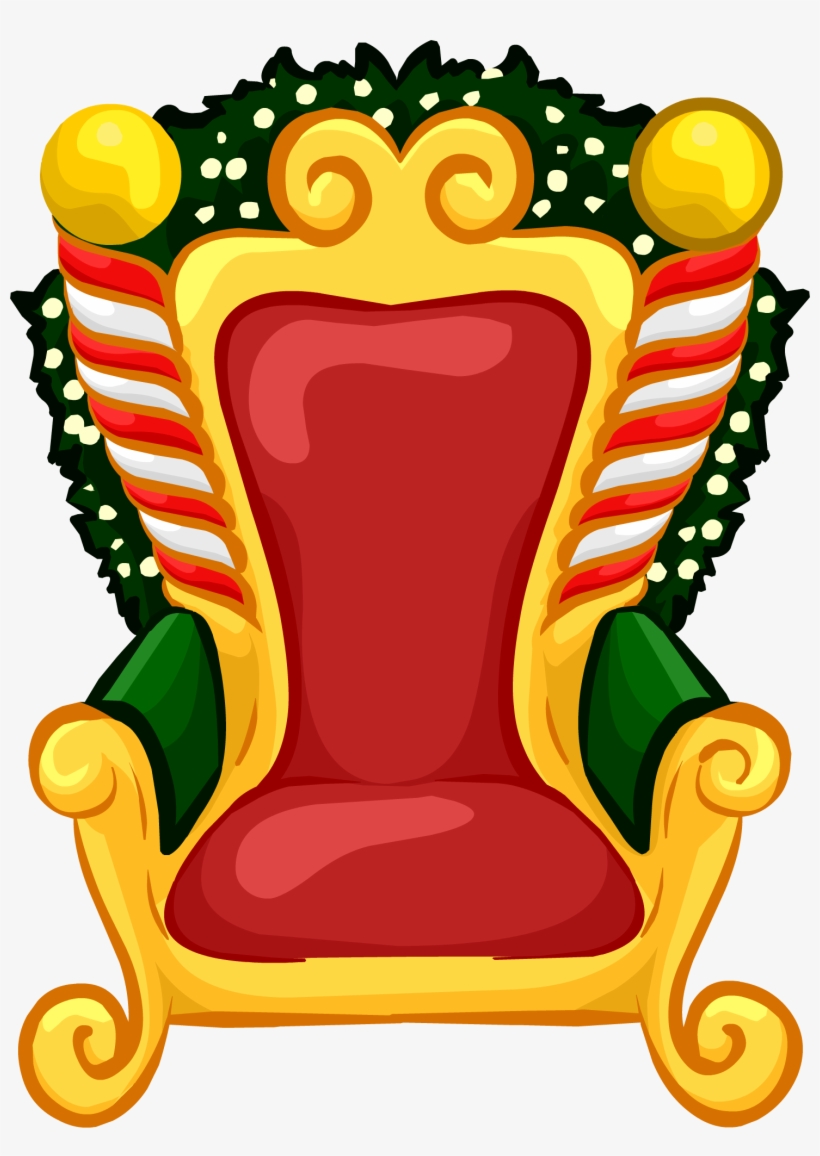 Santa Chair Furniture Icon Id 591 - Club Penguin, transparent png download