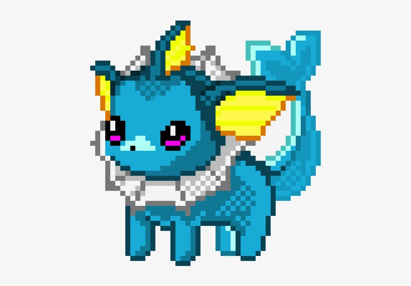 Vaporeon - Pixel Art Vaporeon, transparent png download
