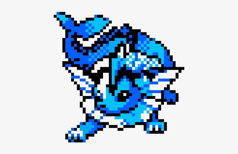 Vaporeon - Pixel Art Vaporeon, transparent png download