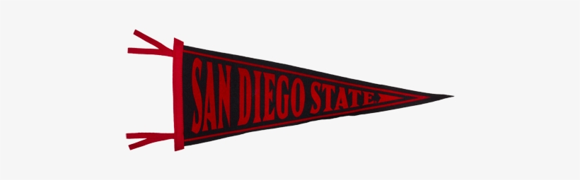 San Diego State Pennant - College Pennants San Diego, transparent png download