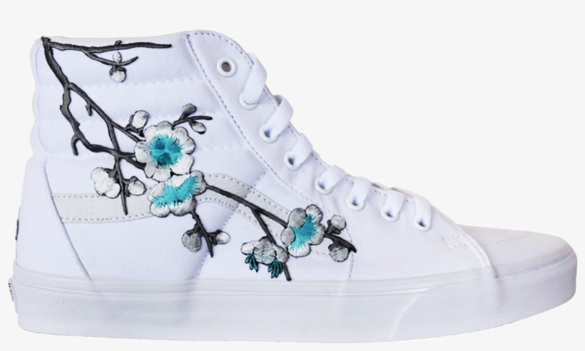 Hi Aqua Blossom Sneakers - Vans Men's Sk8 Hi Reissue, transparent png download
