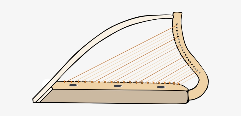 Free Vector Celtic Harp Clip Art - Celtic Harp Plans, transparent png download