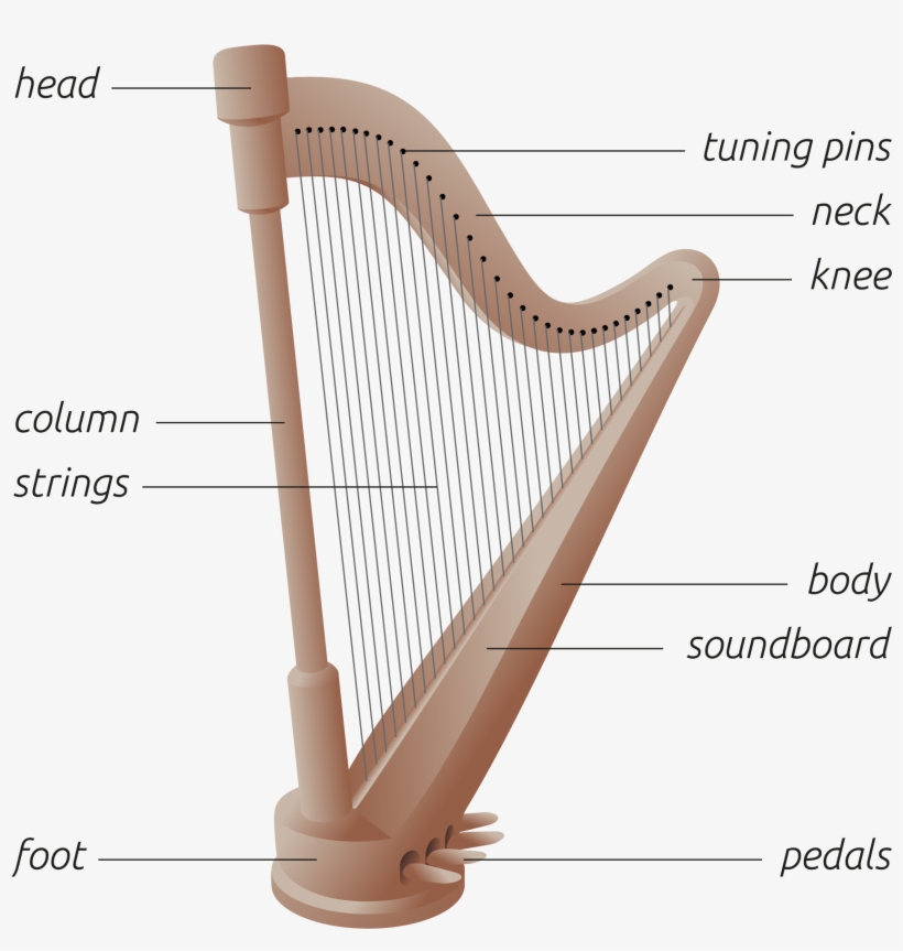 Px Svg Png - Harp Instrument, transparent png download