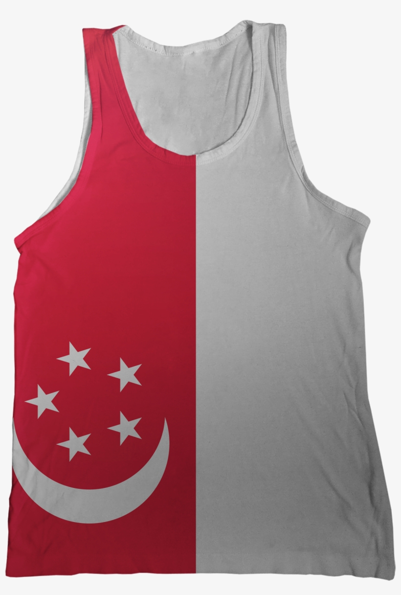 Singapore Flag Tank Top - Flag Of Singapore, transparent png download