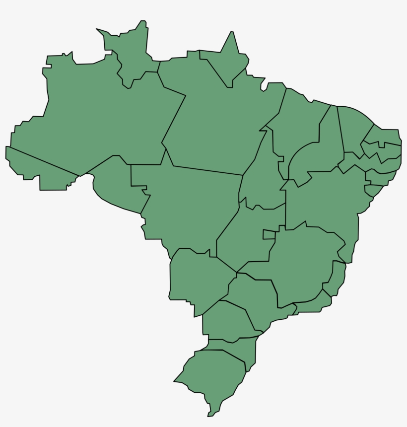 Brazil Clipart Brazil Map - Map Brazil, transparent png download
