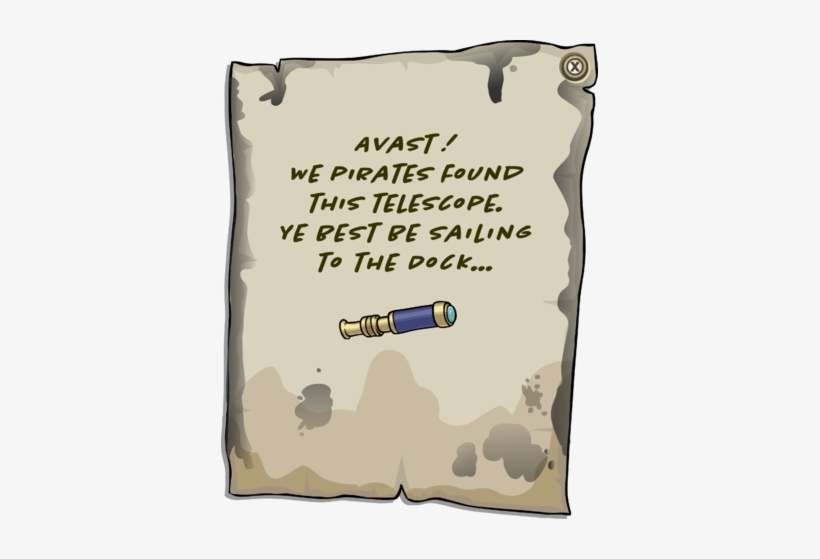 Island Adventure Party 2011 Telescope Pin Note - Telescope, transparent png download