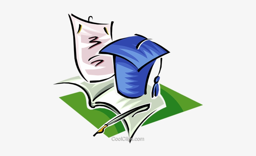 Birrete, Papel, Pluma, Un Diploma Libres De Derechos - Educacion, transparent png download