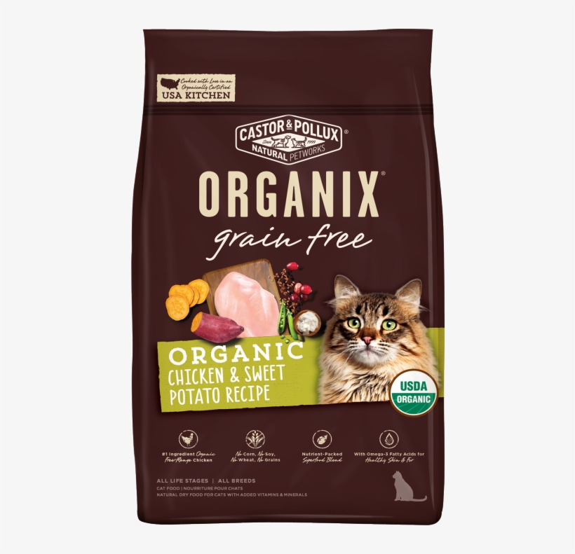 Castor And Pollux Organix Grain Free Chicken And Sweet - Castor And Pollux Cat Food, transparent png download