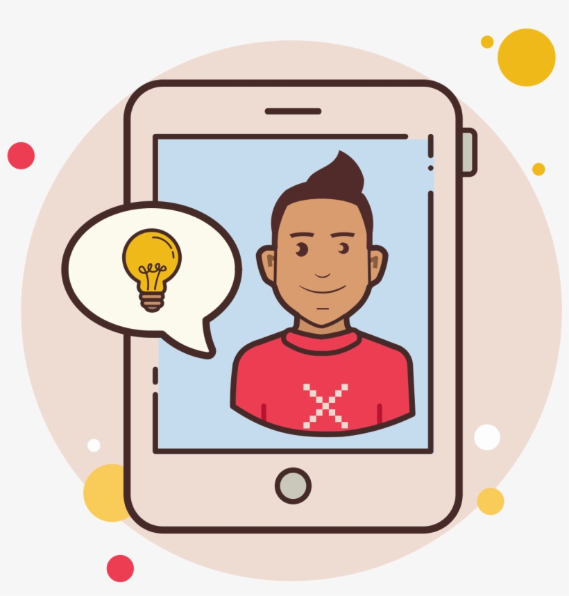 Man Ipad Idea Icon - Telephone, transparent png download