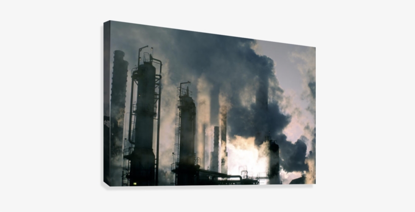 Oil Refinery, Pollution Canvas Print - Oil Refinery Pollution, transparent png download