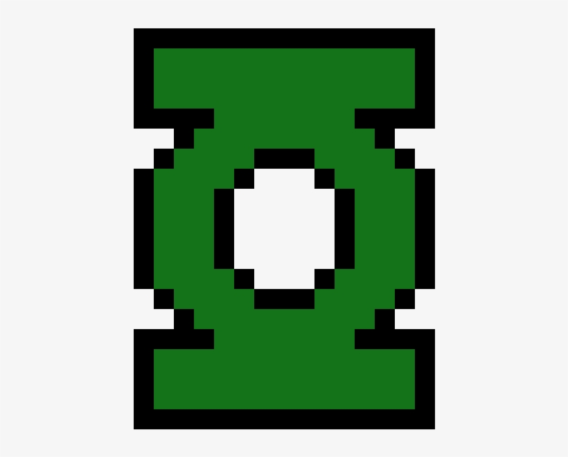 Green Lantern Logo - Pixel Art Green Lantern, transparent png download