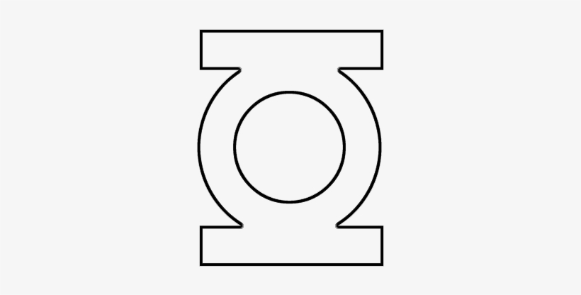 Green Lantern Logo Stencil - Green Lantern Logo White, transparent png download