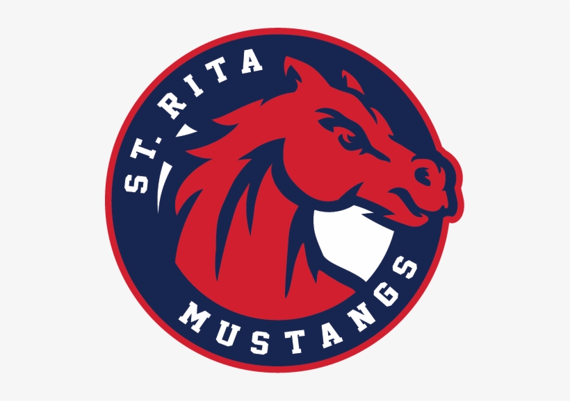 Copy Of Mustang Logo Red & Blue - St Rita Mustangs, transparent png download