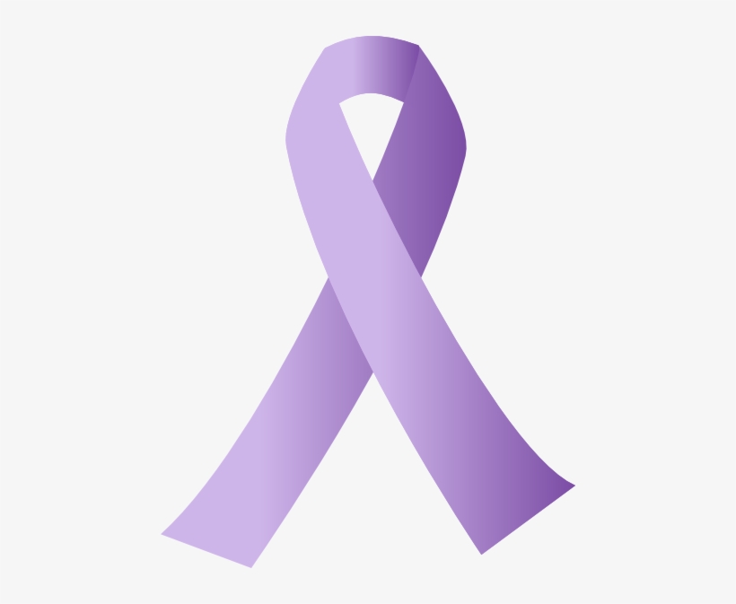 Lav Cancer Clip Art At Clker - Lavender Cancer Ribbon Png, transparent png download