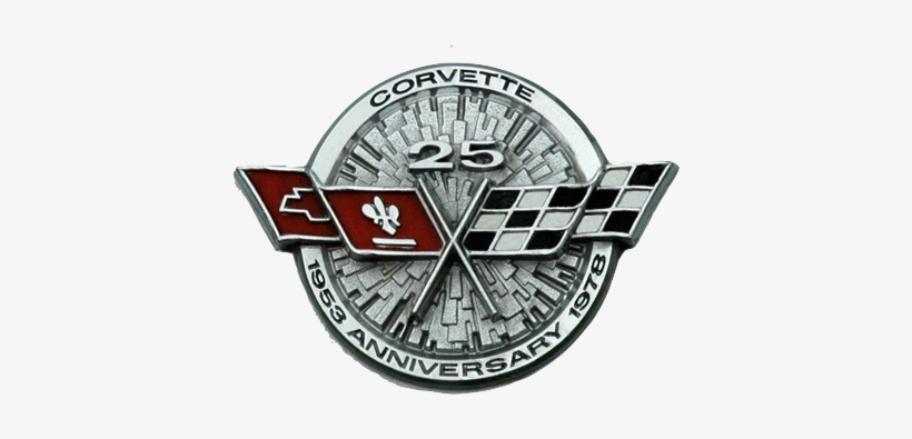 1973-74 - Silver Anniversary Corvette Logo, transparent png download