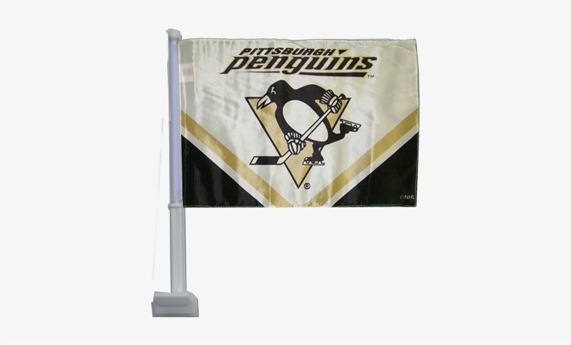 Nhl Pittsburgh Penguins Car Flags - Pittsburgh Penguins Hockey Rink, transparent png download