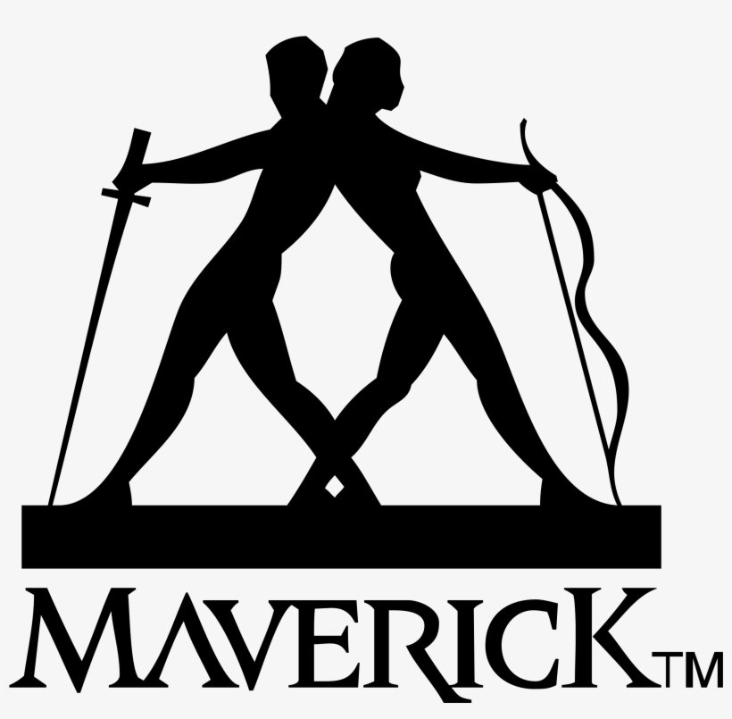 Maverick Records Logo Black And White - Maverick Records Logo, transparent png download