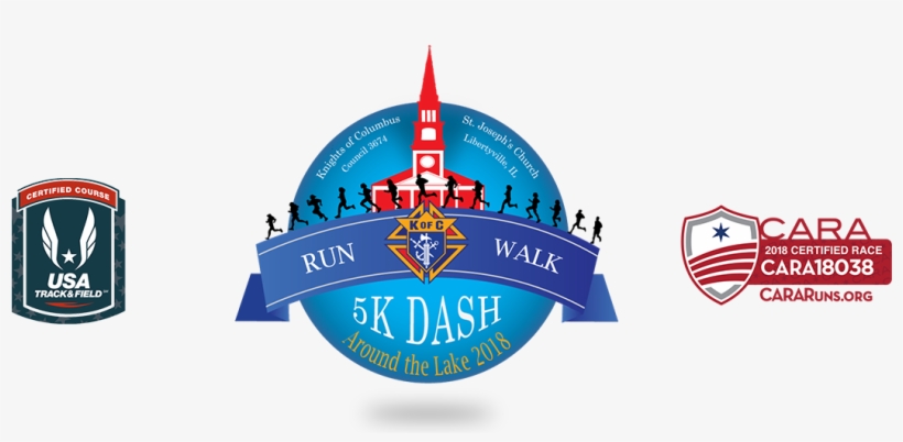 Knights Of Columbus 4th Annual 5k Run/walk Dash Around - Logo, transparent png download