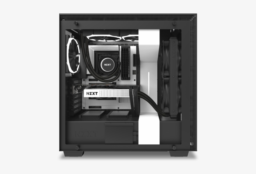 Nzxt Unveils N7 Z390 Motherboard - Nzxt H700i Matte White Smart Mid Tower Case, transparent png download