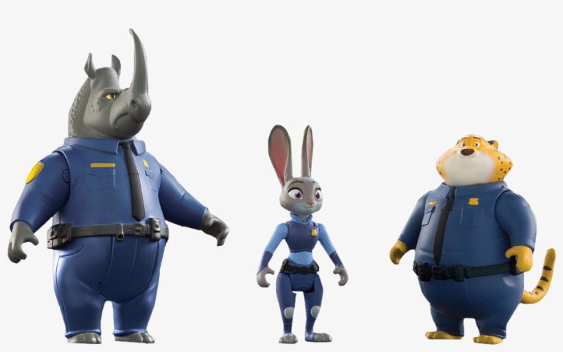 Officer Judy Hopps, Mchorn, And Clawhauser 3” Action - Disney Zootopia Meet The Zpd Play Set (officers Judy, transparent png download