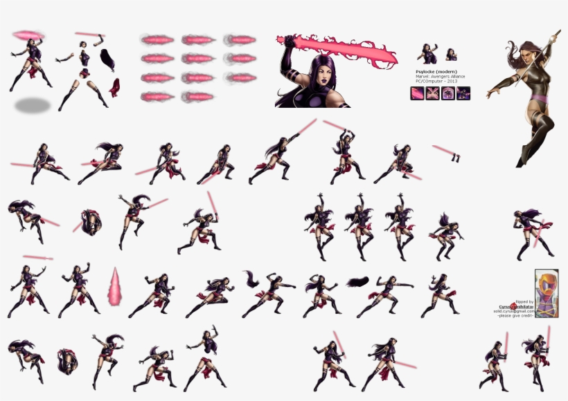 Click For Full Sized Image Psylocke - X-men Legacy: Necrosha, transparent png download