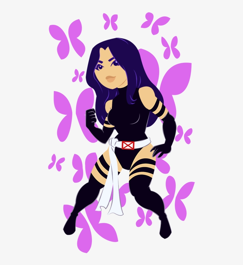 Retro Heroes / Elizabeth “betsy” Braddock Aka Psylocke - Cartoon, transparent png download