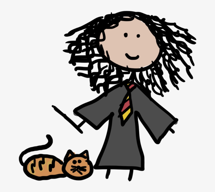 Hermione Granger Doodle By Rebnic On Deviantart Clip - Hermione Granger Doodle, transparent png download