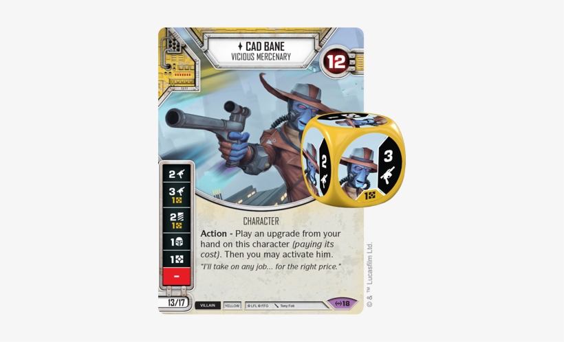 Cad Bane - Star Wars Destiny Cad, transparent png download