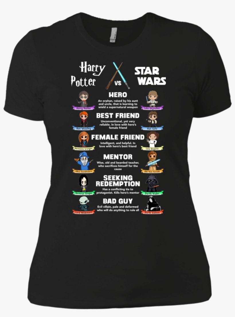Harry Potter Vs Star Wars Tshirt, Tank, Hoodie - January Girl Shirt, transparent png download