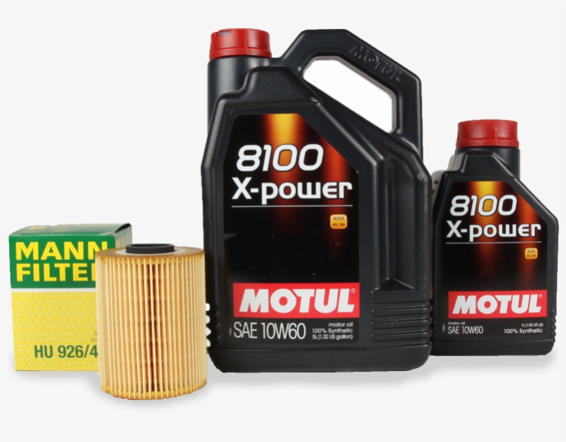 Oil Change Kit - Motul 8100 X-power 10w60 - 5l, transparent png download