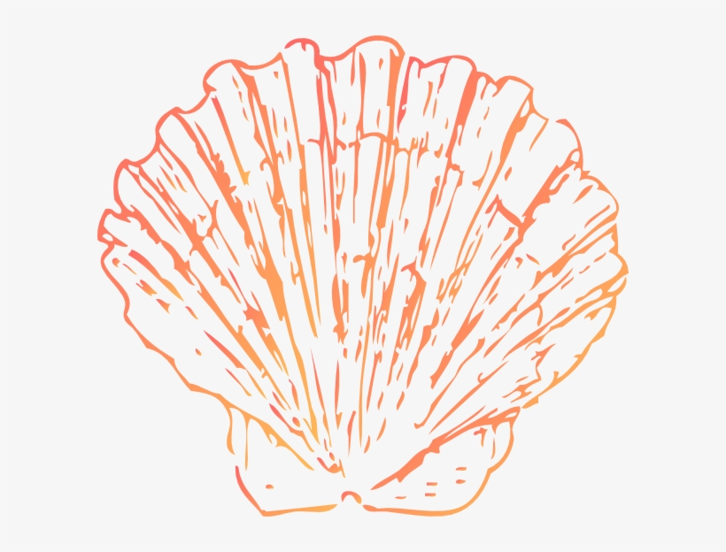 Fan Shell Dark Clip Art - Blue Seashell Clipart, transparent png download