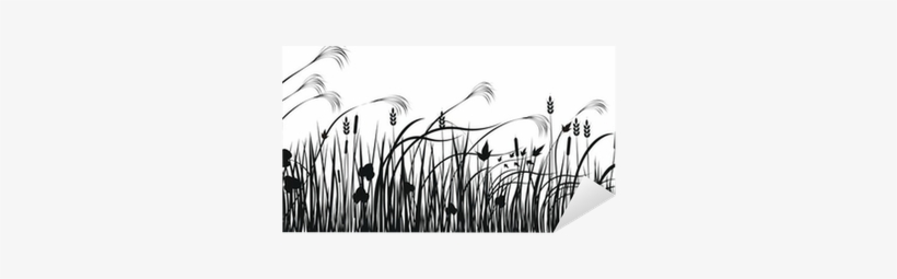 Grass Vector Silhouette Sticker • Pixers® • We Live - Euclidean Vector, transparent png download