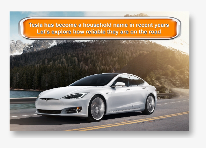 Tesla Model S In White Driving - Tesla Model S, transparent png download