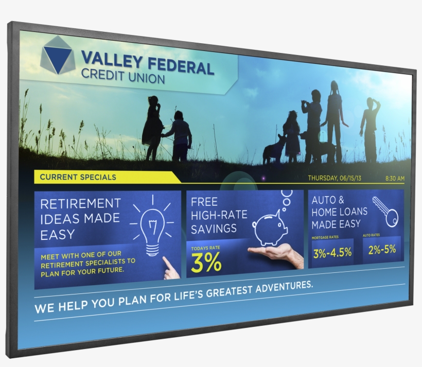 Planarps6562 Cu Angle - Planar Ps6562 - 65" Commercial Led Display - 1080p, transparent png download