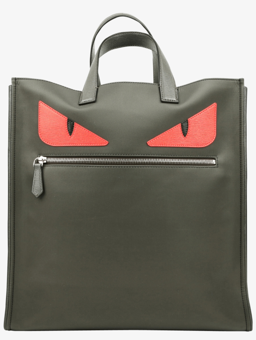 Fendi - Fendi Monster-eye Nylon Grau-rot, transparent png download