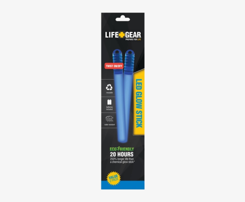 Life Gear Led Reusable Glow Stick 2 Pack - Life Gear Reusable Led Glow Sticks - Set, transparent png download