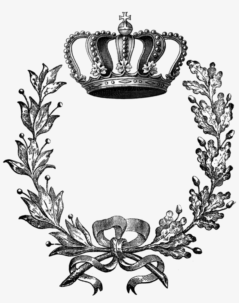Printable Wreath Crown Graphicsfairy Diy Sm 956×1,166 - Crown Happy Birthday Gorgeous, transparent png download