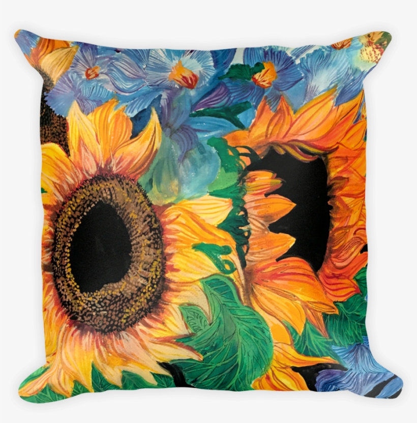 Girasoles Pillow - Canvas Print, transparent png download
