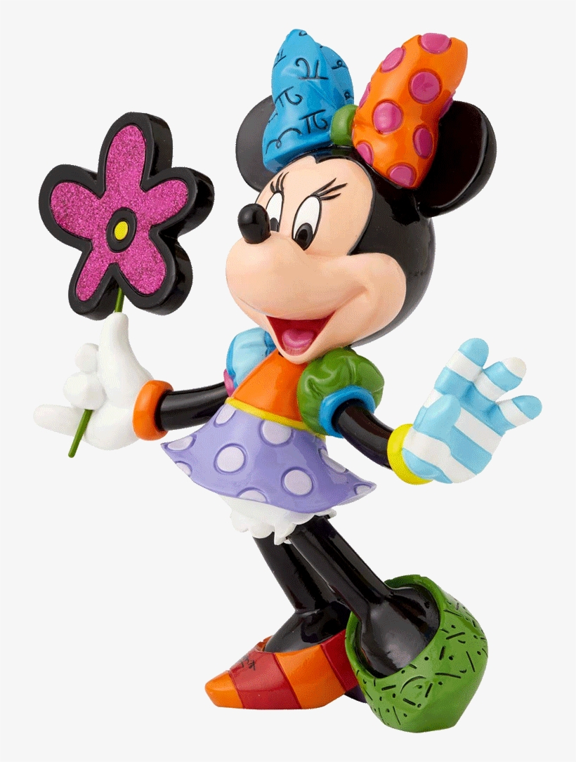 Disney's Minnie Mouse With Flowers Figurine - Britto Minnie With Flowers - Large Figurine, transparent png download