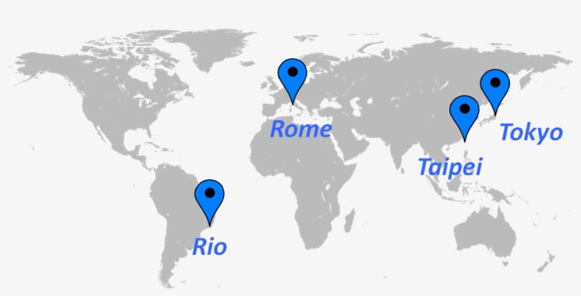 Click The Markers In The Above Map - World Map, transparent png download
