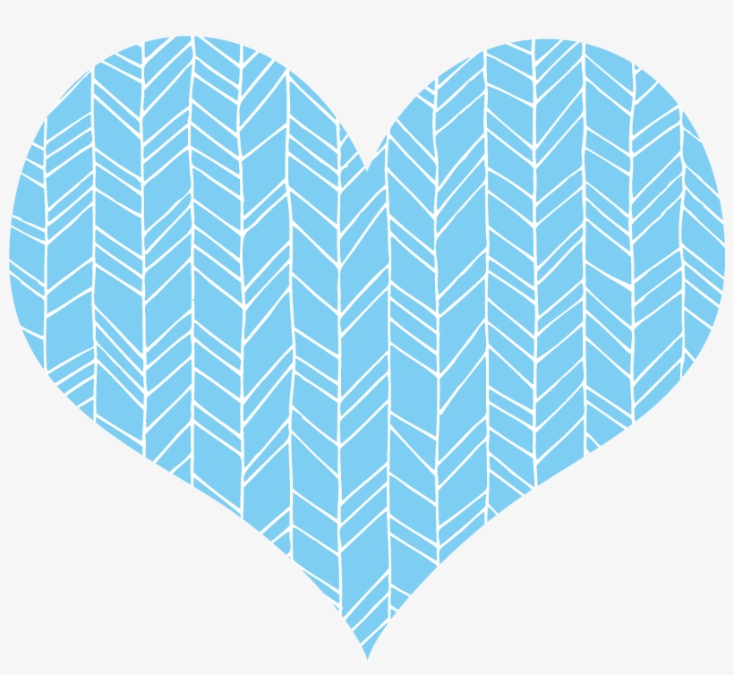Blue Drawing Heart - Blue Heart Drawing, transparent png download