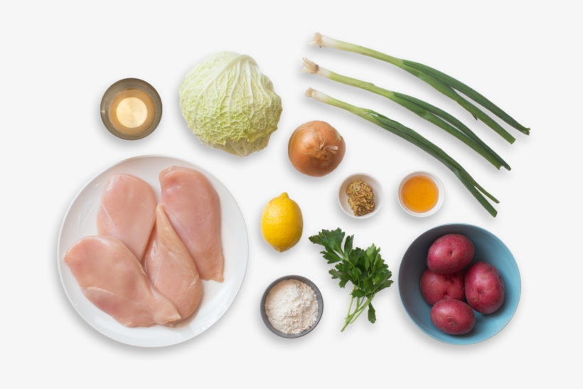 Seared Chicken & Potato Salad With Sweet & Sour Cabbage - Potato, transparent png download