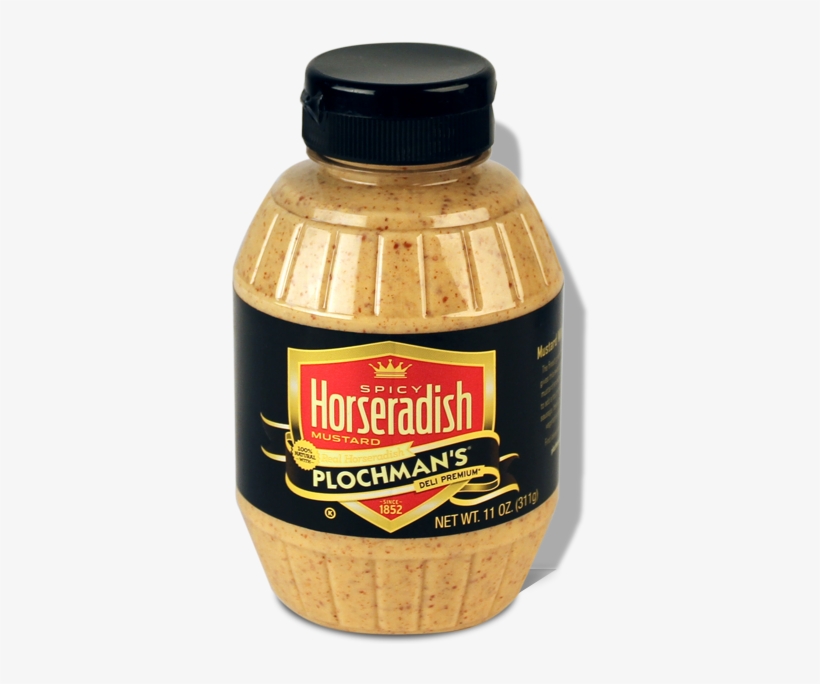 A Bottle Of Plochman's Premium Spicy Horseradish Mustard - Spicy Mustard With Horseradish, transparent png download