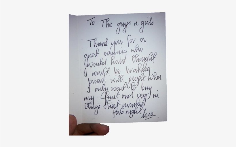 Breakingbreadnote - Handwriting, transparent png download