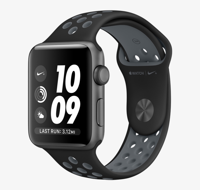 Apple Watch Nike , 42mm Space Gray Aluminum Case With - Nike Apple Watch 42mm, transparent png download