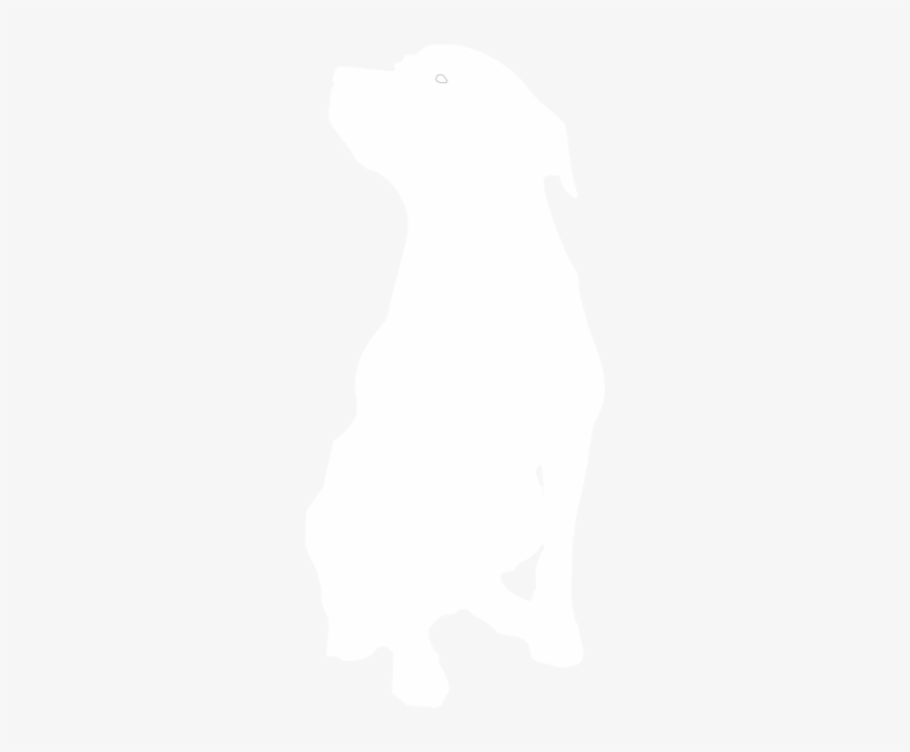 White Silhouette Of A Dog, transparent png download