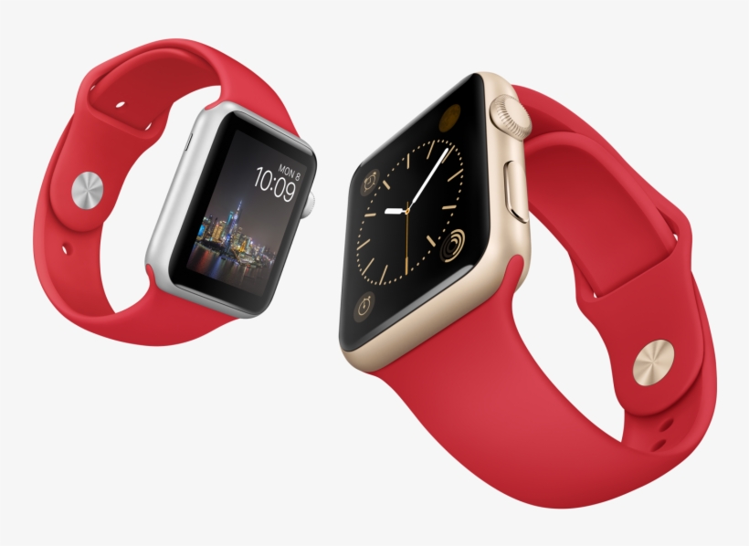 Limited-edition Chinese New Year Apple Watch Shows - Gold Apple Watch With Red Band, transparent png download